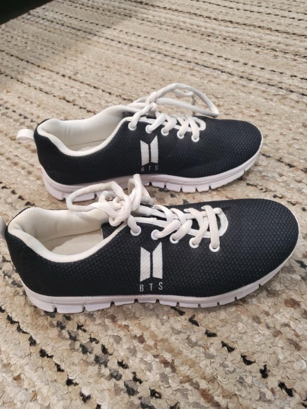 BTS Black & White Logo  Sneakers